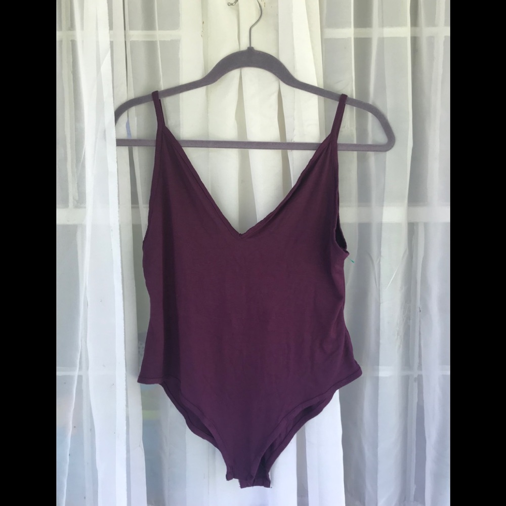 Purple / plum jersey bodysuit
